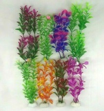 8" ARTIFICIAL PLASTIC DECORATION AQUARIUM PLANT FOR FISH TANK NEW