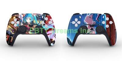 Set of 2 Hatsune Miku SKIN STICKER DECAL PS5 Controller