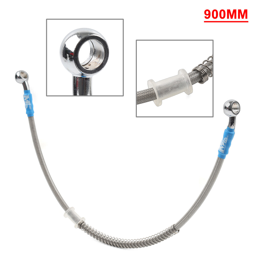 Silver Motorcycle 500mm-2000mm Braided Steel Hydraulic Brake Clutch Radiator Oil
