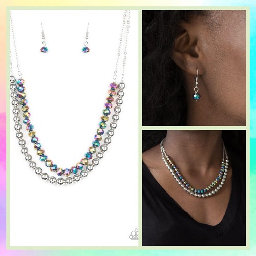 Multi Oil Spill Necklace Set 