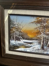 Guirio Tman OIL Nature Painting, Original Signed Certificate included