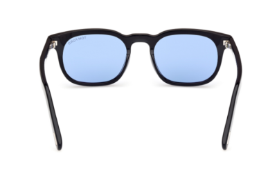 Tom Ford FT1122-D 01V Shiny Black/Blue Square Men's Sunglasses | eBay