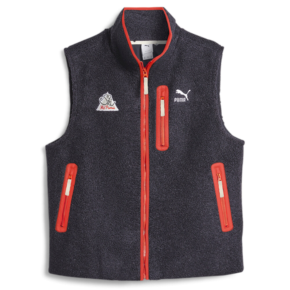 Puma The Neverworn Ii Шерпа Жилет на молнии Мужской Размер M Повседневная спортивная верхняя одежда