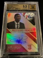 2014-15 Prestige Plus Prestigious Premiers Signatures #PP-JE Joel Embiid 9.5 BGS