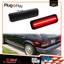 Smoked Red LED Rear Side Marker Signal Lights For 72-74 Dodge Challenger & Dart