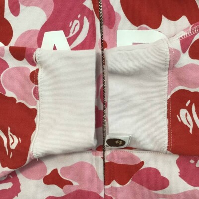 BAPE ABC camo Pink short full zip hoodie Women's A Bathing Ape