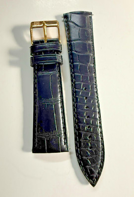 Frederique Constant Alligator Strap FCS-AB21x18 Black Leather 21-18 mm YG Buckle