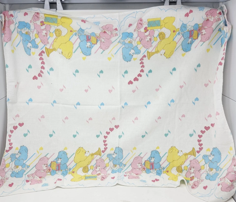 DE COLECCIÓN 1984 CARE BEARS AMERICAN GREETINGS BEBÉ MANTA RECEPTORA 28" X 34" Foto 2 de 4