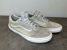 Vans Missy Size 5 Old Skool Shoes Gray Sparkle Glitter Skateboard Sneakers
