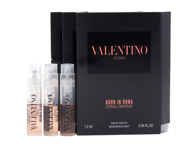 VALENTINO UOMO BORN IN ROMA CORAL FANTASY 1.2ml .04fl oz x 3