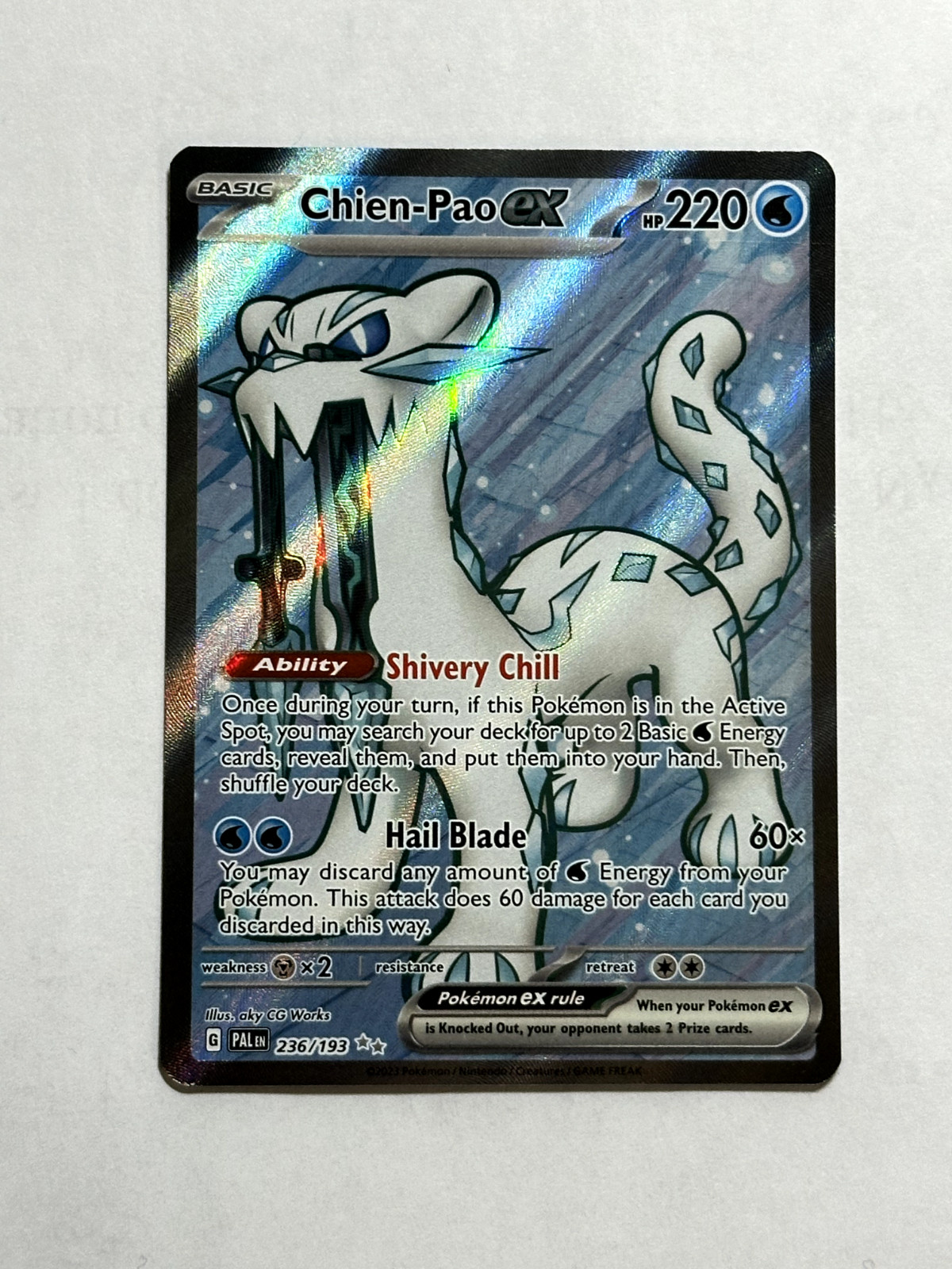 Chien-Pao ex 236/193 Sv02: Paldea Evolved NM/M - Pokemon Card TCG