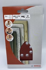 Bosch Schleifblatt C430, 100 x 170 mm 8 Löcher Klett, 10er-Pack, P80