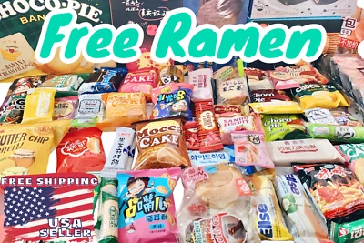 Free Ramen Asian Variety Snack Box With Drinks Option, Japanese, Korean, Taiwan