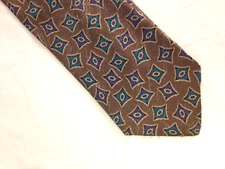 Brown Blue Tie Necktie WIDGET 5086