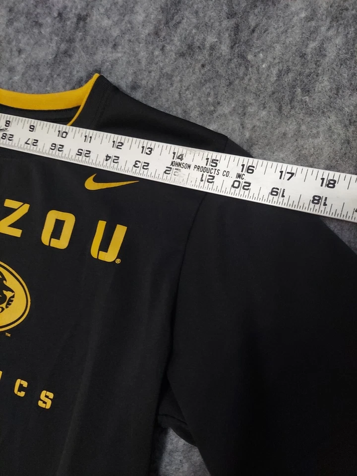 Mizzou Missouri Tigers Shirt Womens 14 16 Nike Dri Fit Long Sleeve Layered - Image 4 of 4