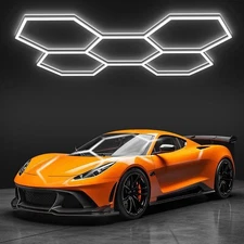 Gen 2 Hexagon LED Lights 168W 16800LM 5 Grids DIY Lights 6500K for Garage Shop