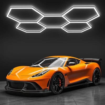 Gen 2 Hexagon LED Lights 168W 16800LM 5 Grids DIY Lights 6500K for Garage Shop