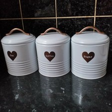 welsh tea coffee sugar canisters