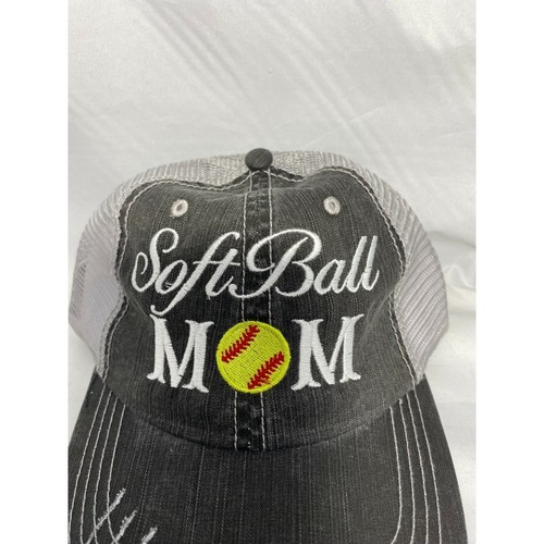 Softball Mom Hat. Game Day Hat. Softball Mom Embroidered Hat. - Picture 4 of 5