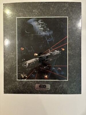 Star Wars 1993 ''Return of the Jedi'' Death Star CHROMART w/COA & SEALED-12'' X 14''