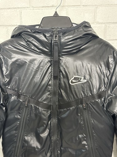 Nike Mens Synthetic Windrunner Puffer Hoody Jacket CZ1508-010 Size XS Black - Picture 2 of 10