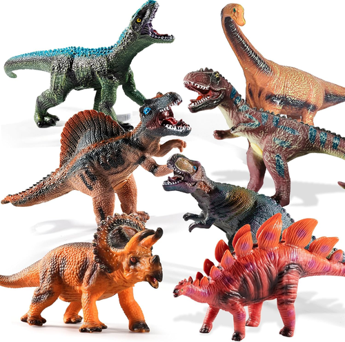 TEMI 7 Piece Jumbo Dinosaur Toys for Kids 3-5, Large Soft Toys for Dinosaur Love - Picture 10 of 11