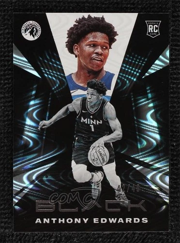 2020-21 Panini Black Variation Swirlorama 42/49 Anthony Edwards #77 Rookie RC