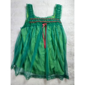 90s Y2K Victoria's Secret Sexy Little Things Green Lace Babydoll Ligerie Set S