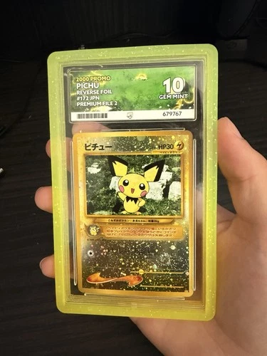Pokémon TCG Pichu Reverse Foil 172 Neo Promo Jap Ace 10 Mint PERFECT SUB SWIRL