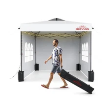 10x10 Pop Up Canopy with Sidewalls, Easy Up Canopy Tent, Heavy Duty Tents for...