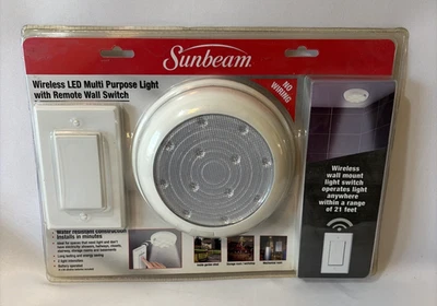 Sunbeam Wireless LED Multi Purpose Light w/ Remote Wall Switch 30310001 / 213674 - Image 1 of 4