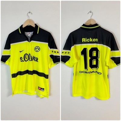 Borussia Dortmund Lars Ricken 1997/1998 Home Football Shirt Jersey Nike Men Sz L