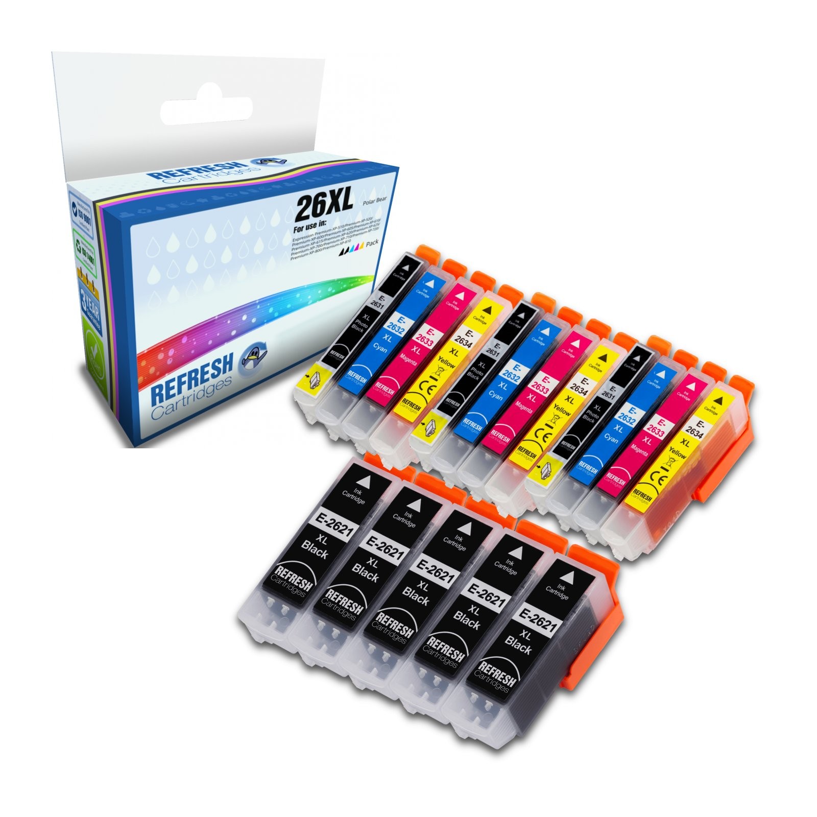 Refresh Cartridges Super Saver Value Pack 17x 26XL Ink Compatible With Epson