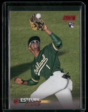 Esteury Ruiz Rookie 2023 Stadium Club Red Foil Oakland Athletics #247