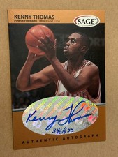 1999 Sage Basketball KENNY THOMAS #A47 Bronze AUTO /650