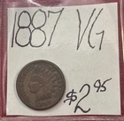 1887 Indian Head Cent (VG) Very Good Condition! ENN Coins
