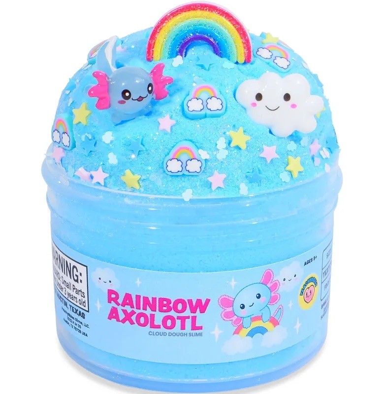 PEACHYBBIES SLIME NEW Rainbow Axolotl ! Hard To Find!