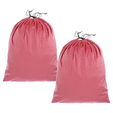 2Pack Dust Bags for Handbags, 19.3x23.7" Cotton Dust Cover Storage Bags, Pink
