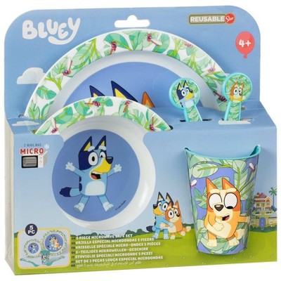 Bluey Reusable 5 Piece Dining Set