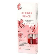 12 Pcs Matte Lip Liner Set - Long-Lasting, Waterproof Highly Pigmented