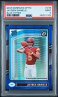 2024 Panini Donruss Optic Rated Rookie Jayden Daniels 248 Blue Hyper Prizm PSA 9