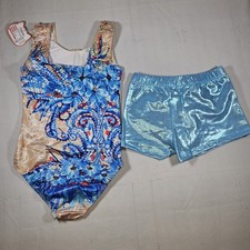 Jinhiteam Gymnastics Leotards for Girls - 2 Piece Shiny Sleeveless Outfit...