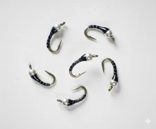 Zebra Midge Tungsten Nymphs Silver Black - Premium Trout Fly Fishing Flies