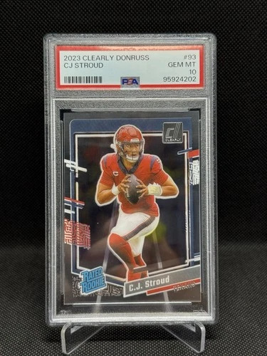 Cj Stroud 2023 Panini Clearly Donruss Psa 10 Gem Mint Rated Rookie RC #93 Texans