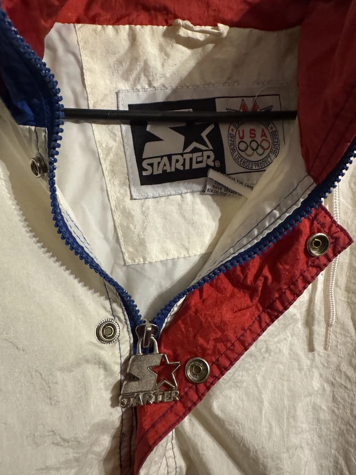 Chaqueta de iniciación vintage de los 90 del equipo olímpico de Estados Unidos talla XL suéter con capucha bordado Foto 2 de 4