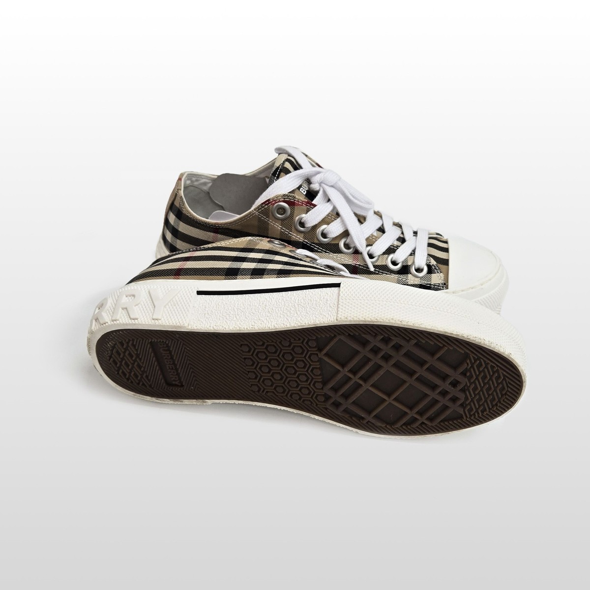 Burberry 8107708B8630 関税送料込 Burberry Vintage Check Cotton Sneakers EU36 230mm 8049745