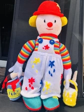Vintage Handmade Knitted Clown - Sydney Slapstick Painter Clown- Red Nose Gang