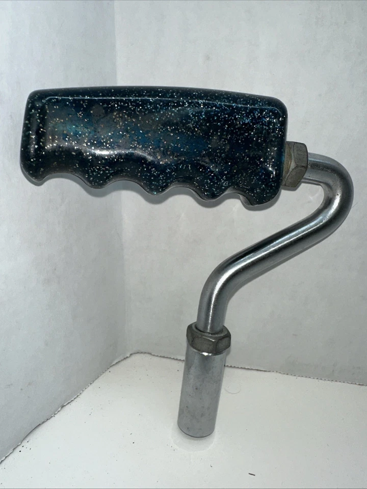 Vintage Blue Metalflake Shift Pistol Grip Knob Roadway Peterbilt KW Mack Rat Rod - Image 4 of 4