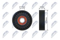 NTY Spannrolle, Keilrippenriemen RNK-KA-012 FüR KIA