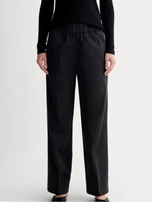 Everlane Easy Pants NWT Medium Black Pull On Elastic Waist Mid Rise Straight Leg
